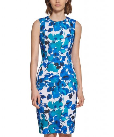 Floral-Print Sheath Dress Regatta Multi $41.28 Dresses