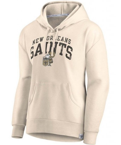 Women's Cream New Orleans Saints Spring Jump Signature Fleece Pullover Hoodie Cream $35.18 Sweatshirts