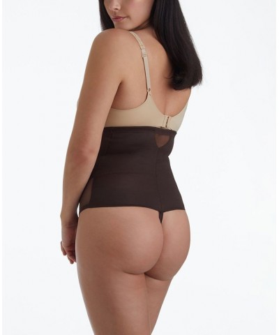 Women's Extra Firm Tummy-Control High-Waist Sheer Thong 2778 Brown $29.70 Shapewear