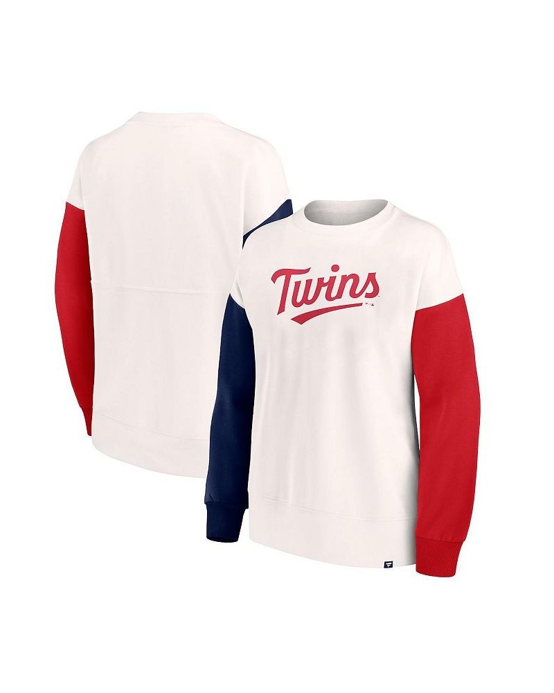 Women's Branded White Minnesota Twins Series Pullover Sweatshirt White $27.30 Sweatshirts