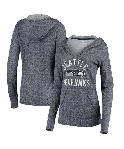 Women's Branded College Navy Seattle Seahawks Doubleface Slub Pullover Hoodie Navy $32.12 Sweatshirts