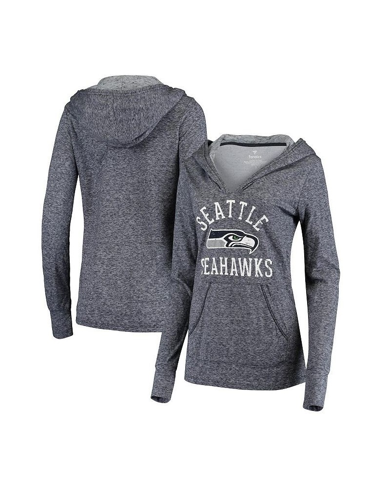 Women's Branded College Navy Seattle Seahawks Doubleface Slub Pullover Hoodie Navy $32.12 Sweatshirts