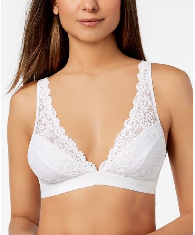 Embrace Lace Soft Cup Wireless Bra Lingerie 852191 Delicious White $27.04 Bras