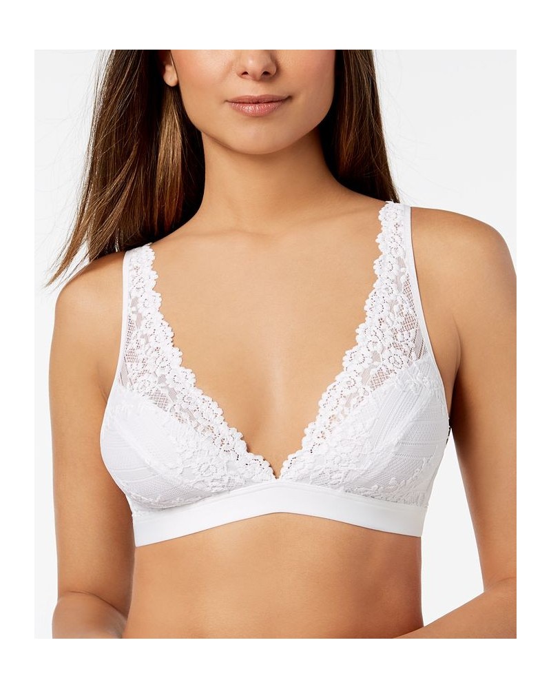 Embrace Lace Soft Cup Wireless Bra Lingerie 852191 Delicious White $27.04 Bras