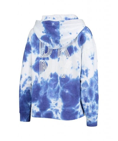 Women's White and Royal Los Angeles Rams Dakota Oversized Tie-Dye Half-Zip Hoodie White, Royal $36.90 Sweatshirts