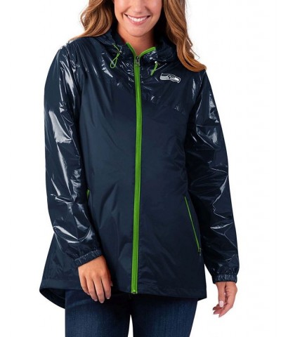 Women's College Navy Seattle Seahawks Double-Coverage Full-Zip Hoodie Jacket College Navy $36.90 Jackets