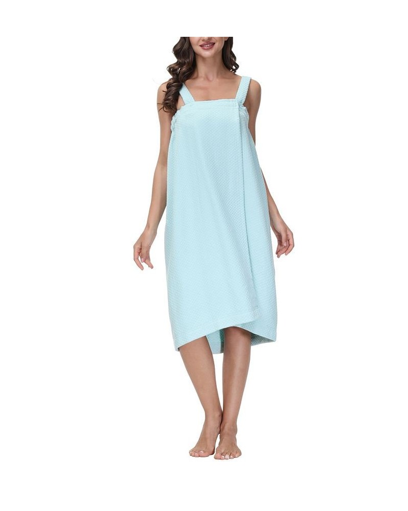 Women's Diamond Waffle Look Wrap Green $26.88 Sleepwear