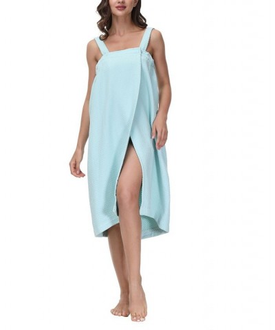 Women's Diamond Waffle Look Wrap Green $26.88 Sleepwear