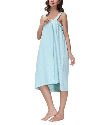 Women's Diamond Waffle Look Wrap Green $26.88 Sleepwear