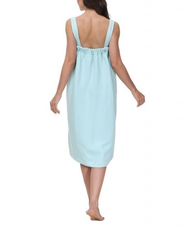 Women's Diamond Waffle Look Wrap Green $26.88 Sleepwear