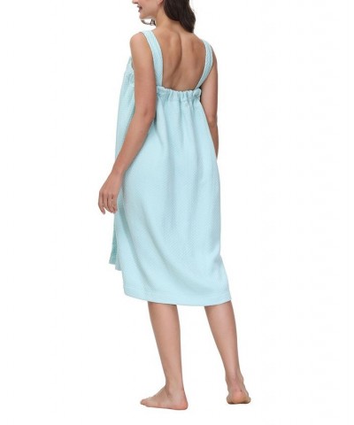 Women's Diamond Waffle Look Wrap Green $26.88 Sleepwear