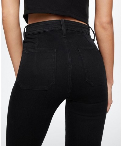 Women's High-Waist Cotton-Blend Jeggings Black Denim $31.35 Jeans