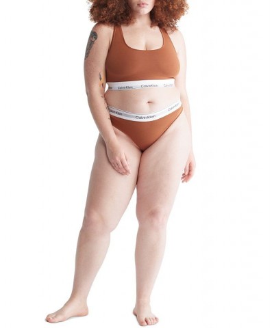 Plus Size Modern Naturals Unlined Bralette QF7045 Brown $15.96 Bras