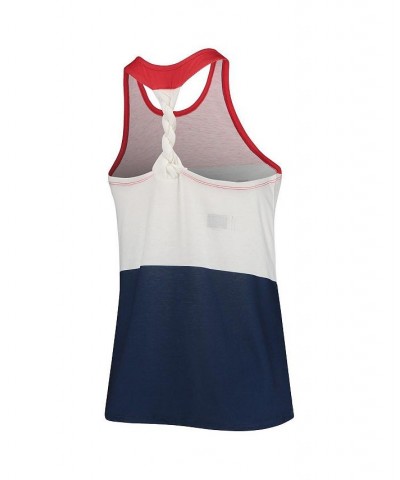 Women's Red and Navy Boston Red Sox Twist Back Tank Top Red, Navy $29.49 Tops