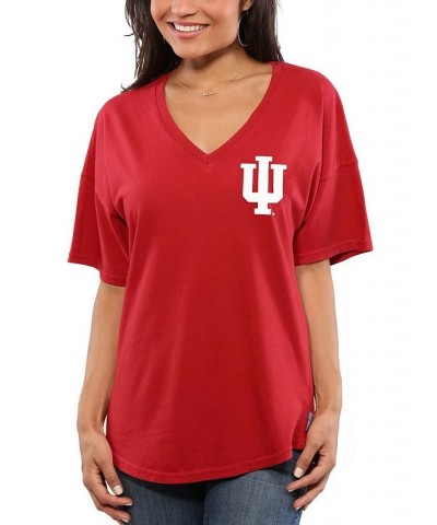 Women's Crimson Indiana Hoosiers Oversized T-shirt Crimson $32.90 Tops