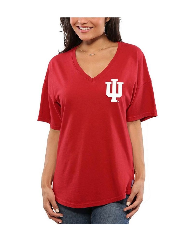 Women's Crimson Indiana Hoosiers Oversized T-shirt Crimson $32.90 Tops