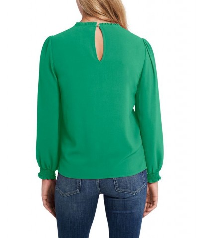 Smocked Pintuck Top Green $46.28 Tops