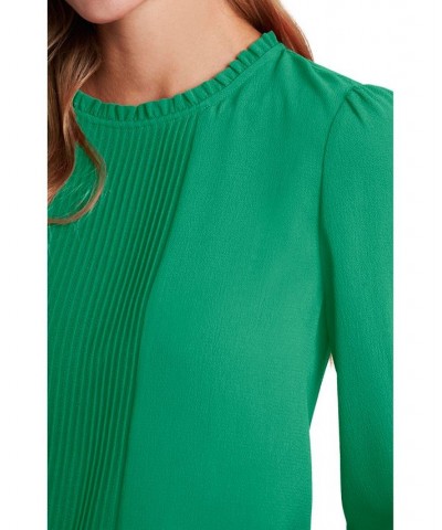 Smocked Pintuck Top Green $46.28 Tops