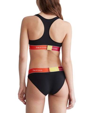 Women's Pride This Is Love Colorblocked Bikini Underwear QF7256 Black $14.40 Panty