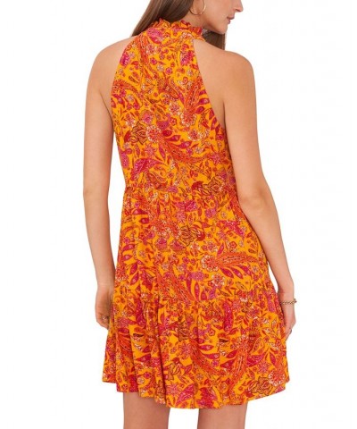 Women's Paisley-Print Tiered Dress Swim Cover-Up Yellow/Orange Multi $30.36 Swimsuits