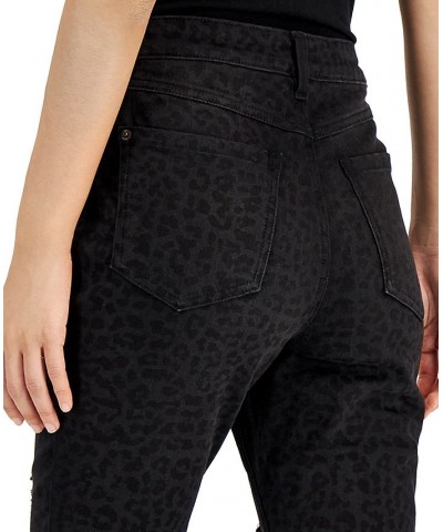 Petite Mid-Rise Ripped Animal-Print Skinny Jeans Classic Cheetah $15.22 Jeans