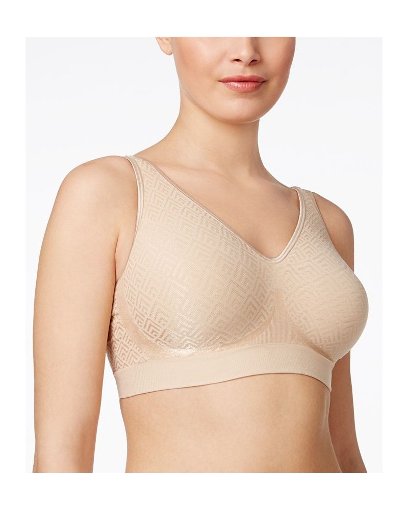 Comfort Revolution ComfortFlex Fit Seamless 2-ply Wireless Bra 3484 Nude Retro (Nude 5) $16.19 Bras