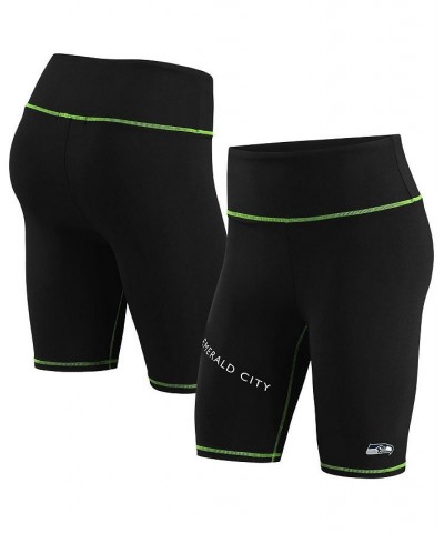 Women's Black Seattle Seahawks Bike Shorts Black $20.24 Shorts