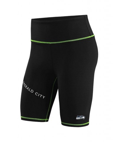 Women's Black Seattle Seahawks Bike Shorts Black $20.24 Shorts