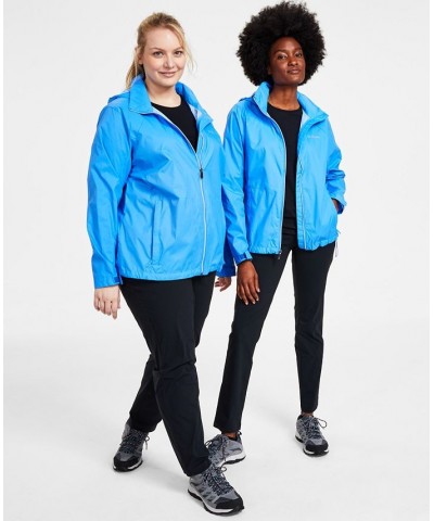 Women's Switchback Waterproof Packable Rain Jacket XS-3X Harbor Blue $31.79 Jackets