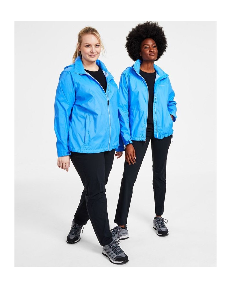 Women's Switchback Waterproof Packable Rain Jacket XS-3X Harbor Blue $31.79 Jackets