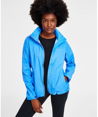 Women's Switchback Waterproof Packable Rain Jacket XS-3X Harbor Blue $31.79 Jackets