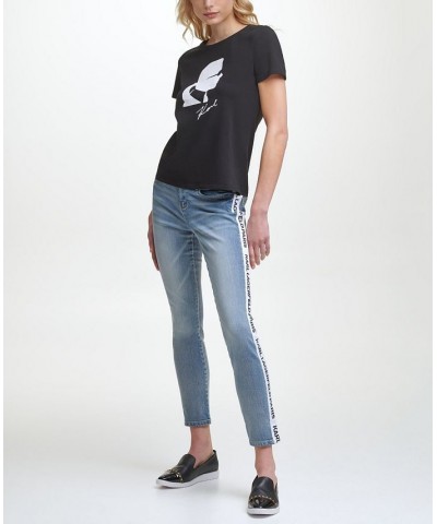 Women's Karl Silhouette Tee Black $22.77 Tops