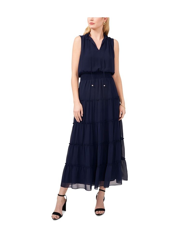 Smocked-Waist Tiered Maxi Dress Jbs Navy $54.50 Dresses