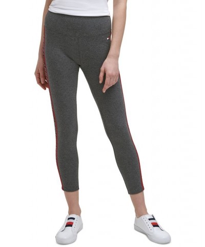 Logo-Trim 7/8 Length Leggings Gray $22.66 Pants