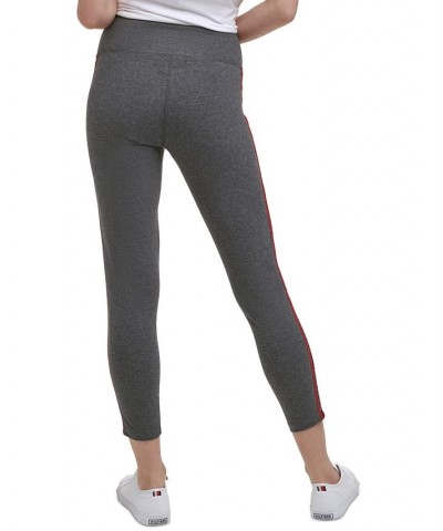 Logo-Trim 7/8 Length Leggings Gray $22.66 Pants