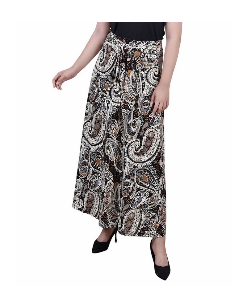 Women's Missy Maxi Skirt with Sash Waist Tie Brown Paisley $17.60 Skirts