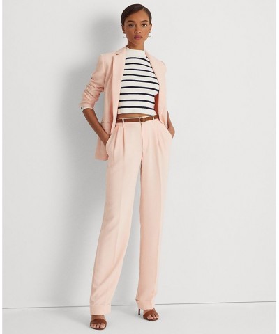 Women's Pleated Double-Faced Georgette Pants Pale Pink $83.25 Pants