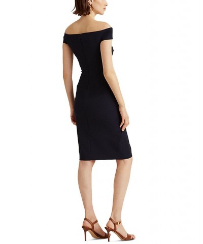 Crepe Off-the-Shoulder Dress Navy $79.55 Dresses