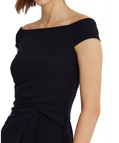 Crepe Off-the-Shoulder Dress Navy $79.55 Dresses