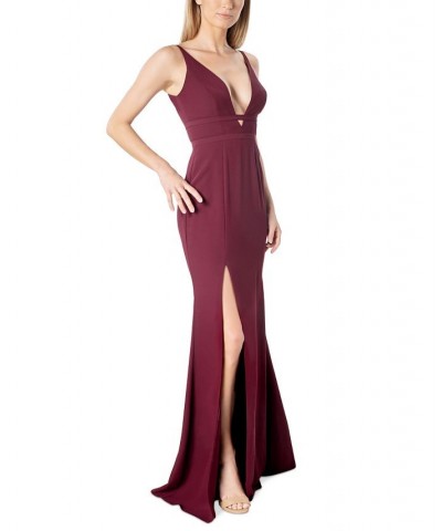 Women's Viola Off-The-Shoulder Bodycon Dress Burgundy $45.51 Dresses