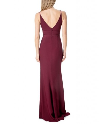 Women's Viola Off-The-Shoulder Bodycon Dress Burgundy $45.51 Dresses