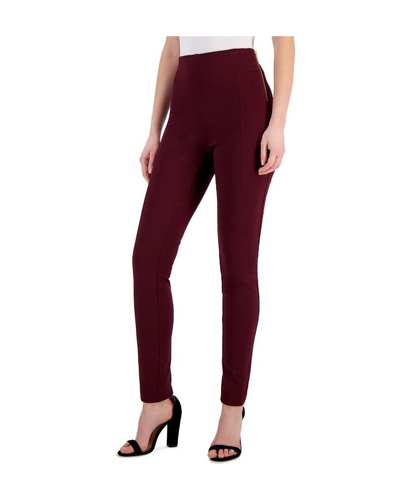 Women's High-Waist Skinny Pants Red $21.07 Pants