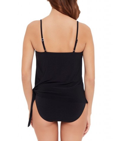 Alex Side-Tie Underwire Tankini Top Black $48.96 Swimsuits