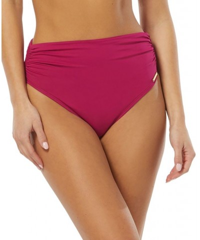 High-Waisted Bikini Bottoms Raspberry $36.66 Swimsuits