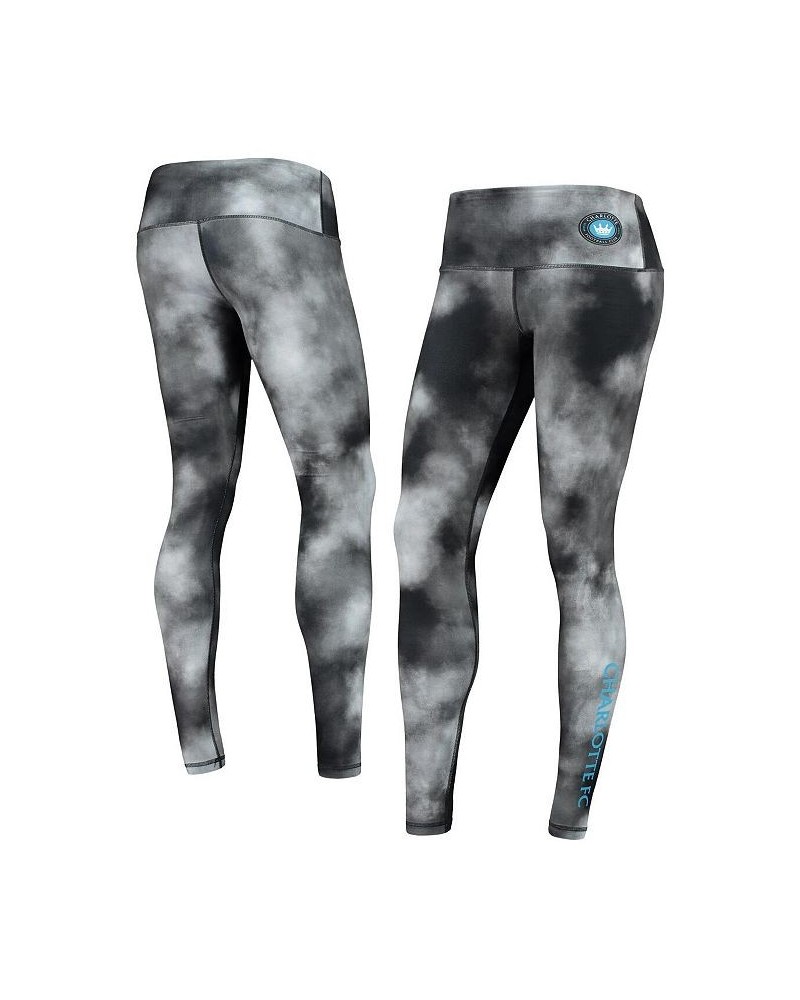 Women's Black Charlotte FC Smoke Leggings Black $35.39 Pants