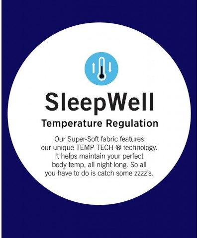 Women's Sleepwell Pajama skimmer set with Temperature Regulating Technology Blue $24.19 Sleepwear