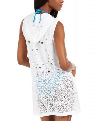 Gypsy Gem Crochet Hoodie Cover-Up White $25.20 Swimsuits