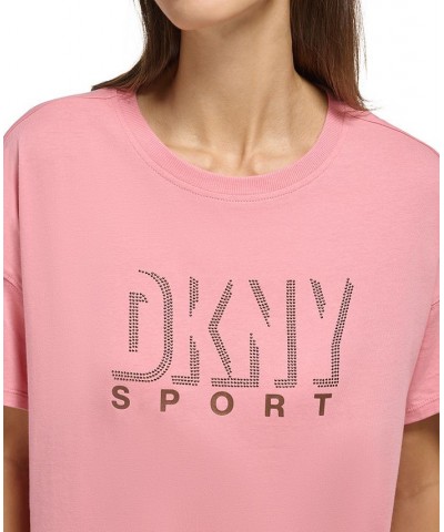 Women's Cotton Dropout Shadow Logo T-Shirt Terra $13.69 Tops