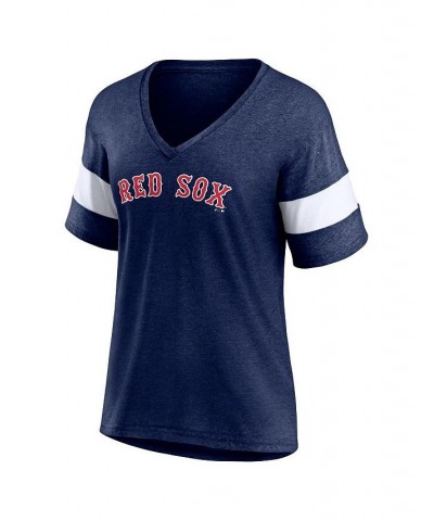 Women's Branded Heathered Navy Boston Red Sox Wordmark V-Neck Tri-Blend T-shirt Heathered Navy $24.95 Tops