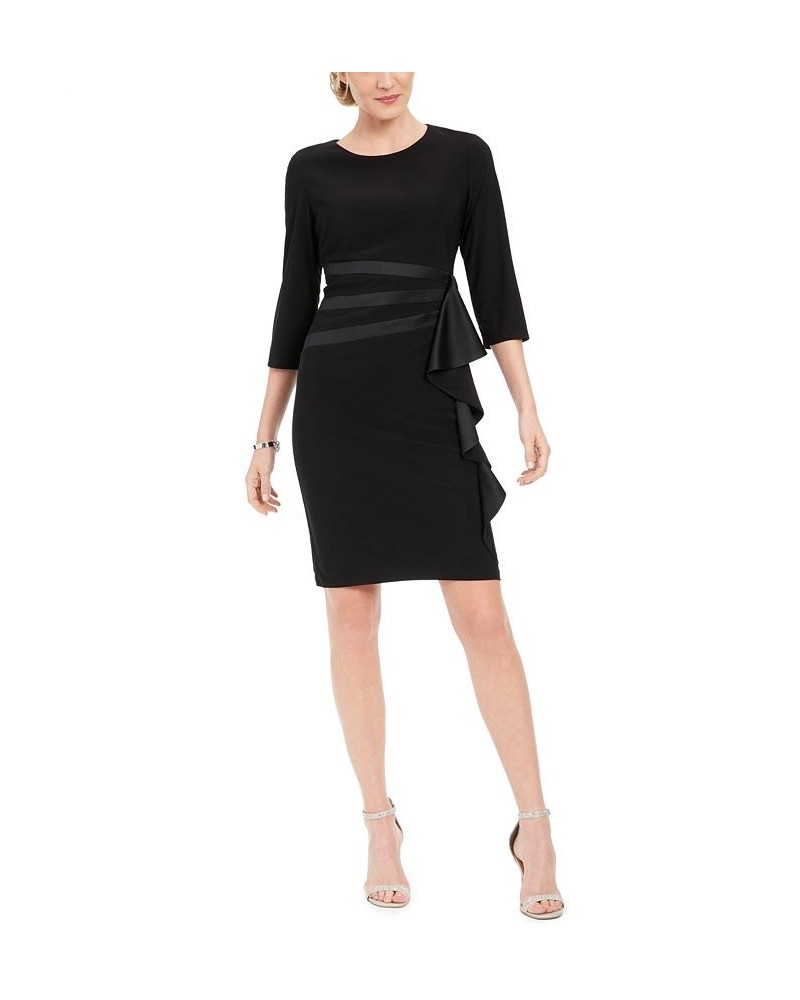 Ruffled Sheath Dress Black $41.83 Dresses